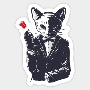 mafia cat character Sticker